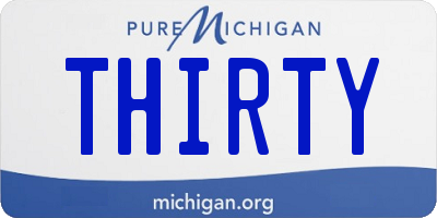 MI license plate THIRTY