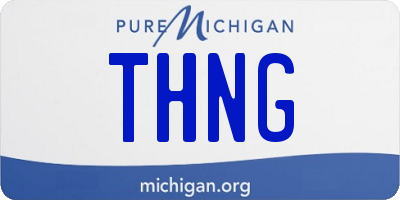 MI license plate THNG