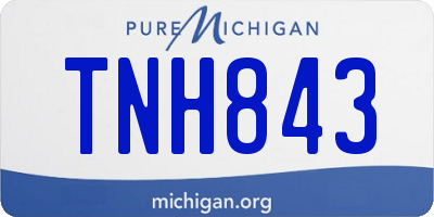MI license plate TNH843