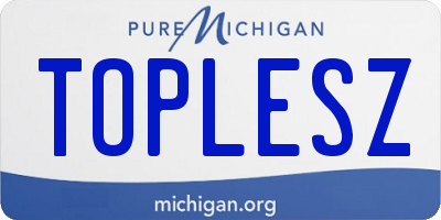 MI license plate TOPLESZ