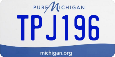 MI license plate TPJ196