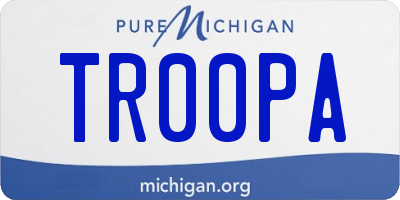 MI license plate TR00PA