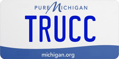 MI license plate TRUCC