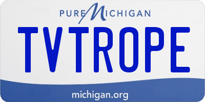 MI license plate TVTROPE
