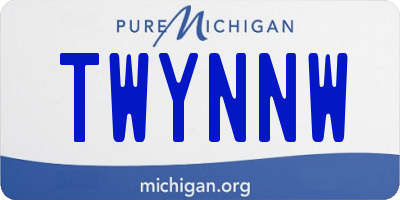 MI license plate TWYNNW
