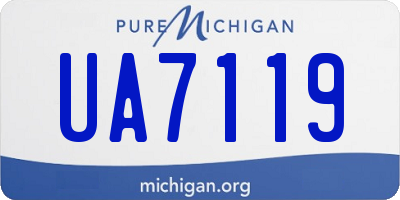 MI license plate UA7119