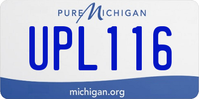 MI license plate UPL116