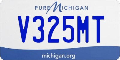 MI license plate V325MT