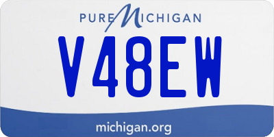 MI license plate V48EW