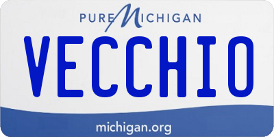 MI license plate VECCHIO