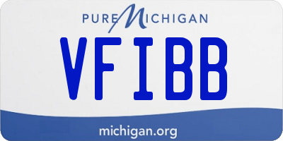 MI license plate VFIBB