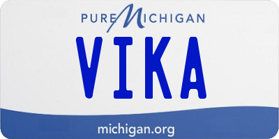 MI license plate VIKA