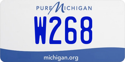 MI license plate W268