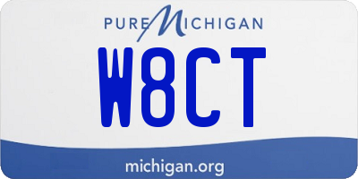 MI license plate W8CT