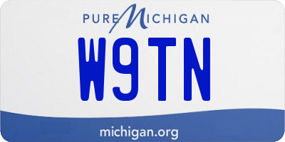 MI license plate W9TN