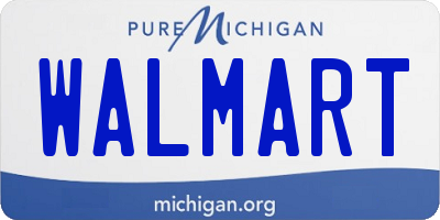 MI license plate WALMART