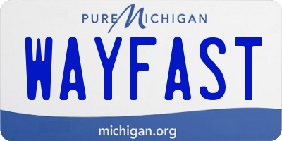 MI license plate WAYFAST