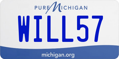 MI license plate WILL57