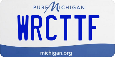 MI license plate WRCTTF