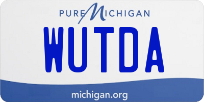 MI license plate WUTDA