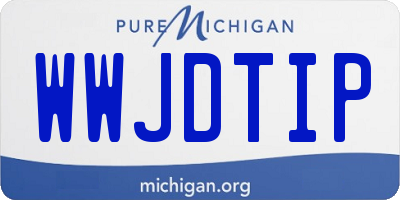 MI license plate WWJDTIP