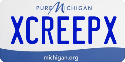 MI license plate XCREEPX