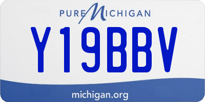 MI license plate Y19BBV