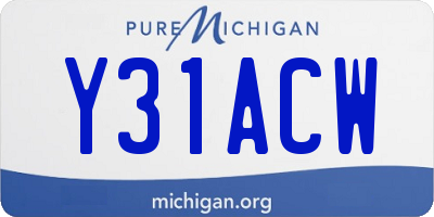 MI license plate Y31ACW