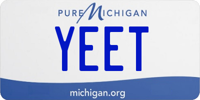 MI license plate YEET