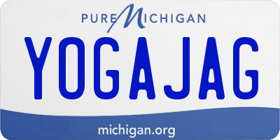 MI license plate YOGAJAG