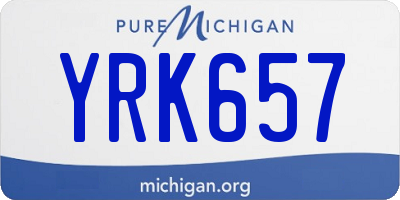 MI license plate YRK657