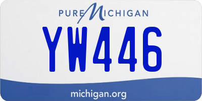 MI license plate YW446