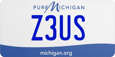 MI license plate Z3US