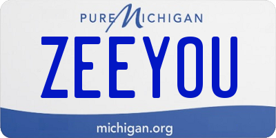 MI license plate ZEEYOU