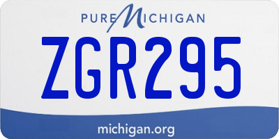 MI license plate ZGR295