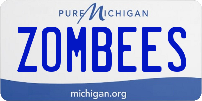 MI license plate ZOMBEES