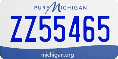 MI license plate ZZ55465