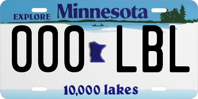 MN license plate 000LBL