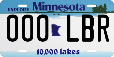 MN license plate 000LBR