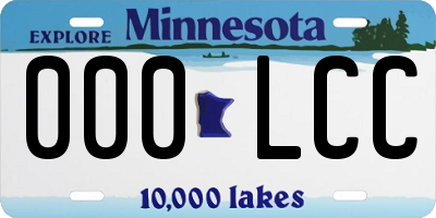 MN license plate 000LCC