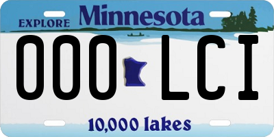 MN license plate 000LCI
