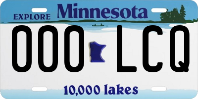 MN license plate 000LCQ