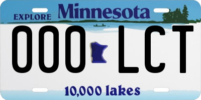 MN license plate 000LCT