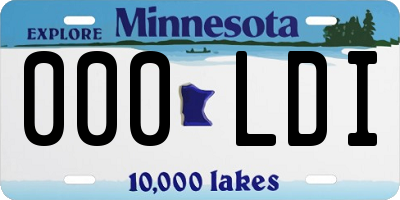 MN license plate 000LDI