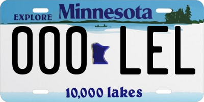 MN license plate 000LEL