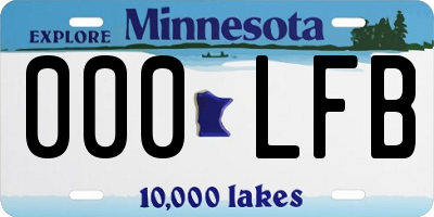 MN license plate 000LFB