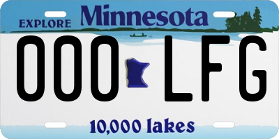MN license plate 000LFG