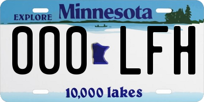 MN license plate 000LFH