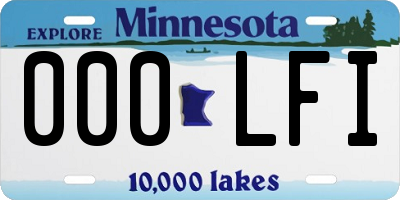 MN license plate 000LFI