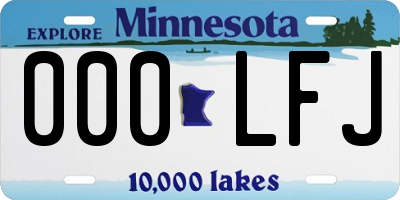 MN license plate 000LFJ